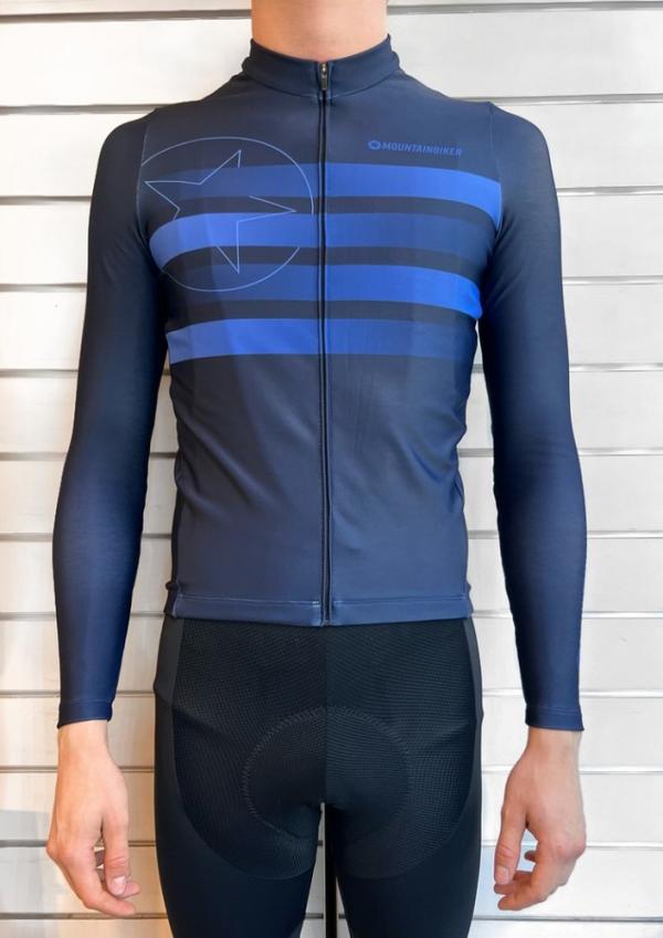 Radtrikot Mountainbiker Classic "Speed LS" blau XXL