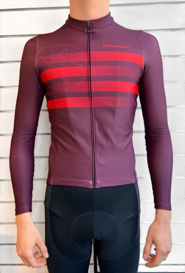 Radtrikot Mountainbiker Classic "Speed LS" rot L