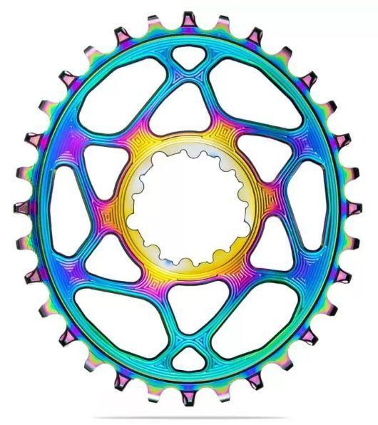 Absolute Black   Direct Mount Kettenblatt, SRAM Boost 148, oval, PVD Rainbow, 34